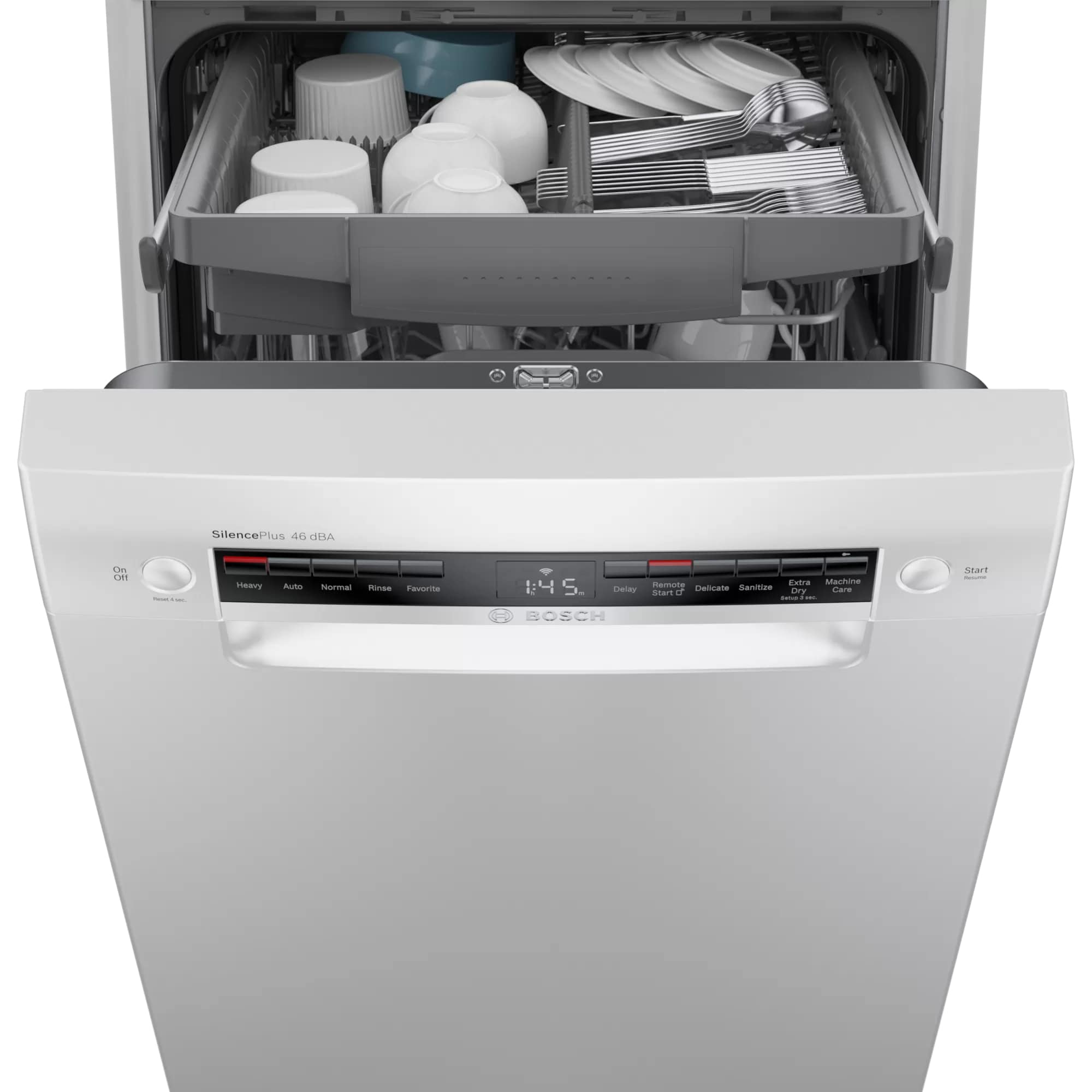 Bosch - 46 dBA Compact Dishwasher in White - SPE53B52UC