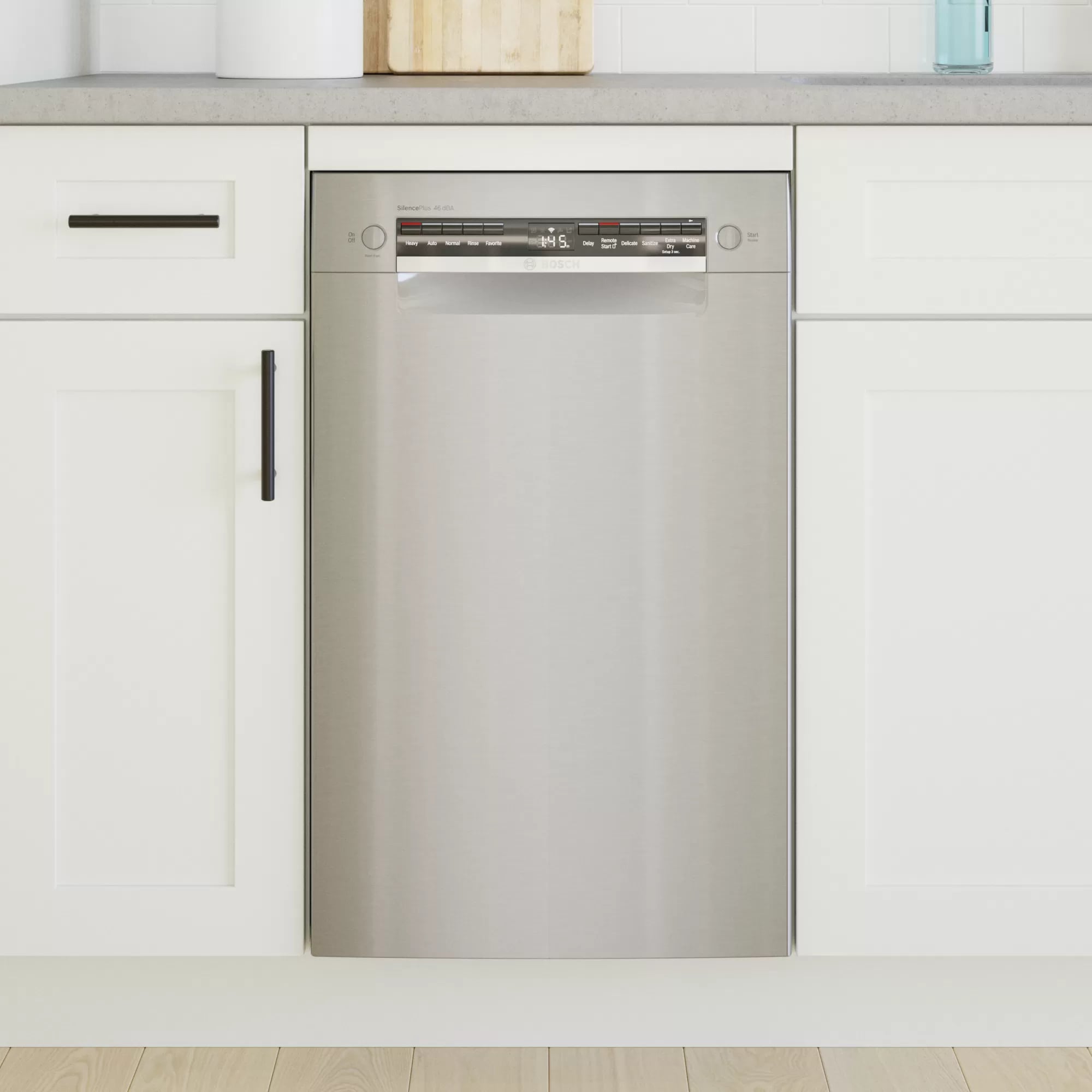 Bosch - 46 dBA Compact Dishwasher in Stainless - SPE53B55UC