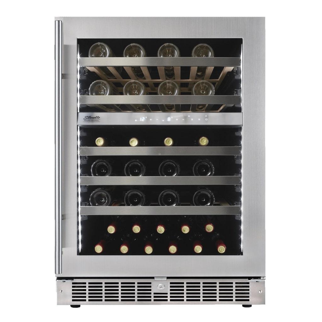 Silhouette - 23.8 Inch 5.3 cu. ft Built In / Integrated Wine Fridge Refrigerator in Stainless - SPRWC053D1SS