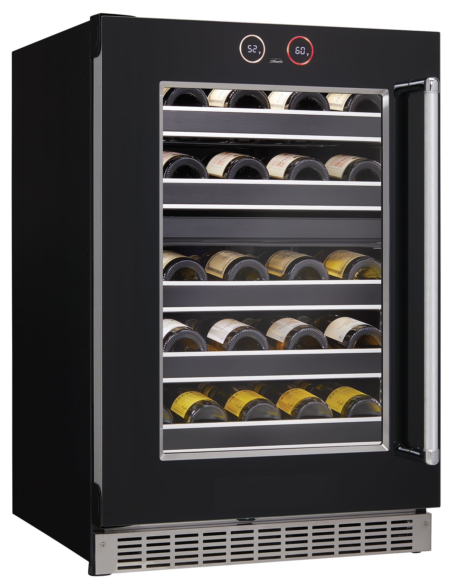 Silhouette - 23.9 Inch 5.5 cu. ft Wine Fridge Refrigerator in Stainless - SRVWC050L