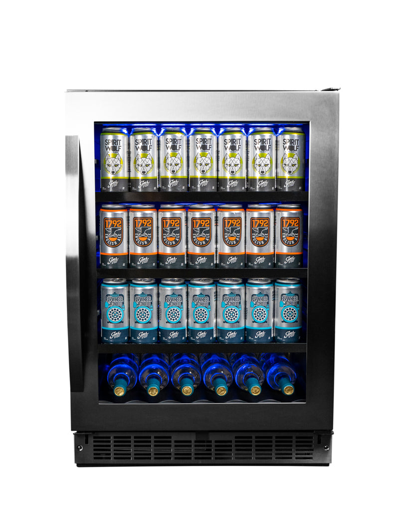 Silhouette - 23.8 Inch 5.6 cu. ft Beverage Centre Refrigerator in Stainless - SSBC056D3B-S
