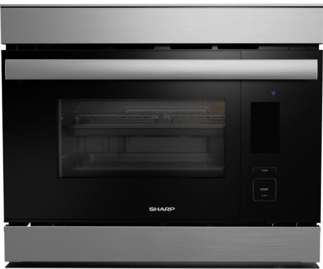 Sharp - 1.1 cu. ft Steam Wall Oven in Stainless - SSC2489DS