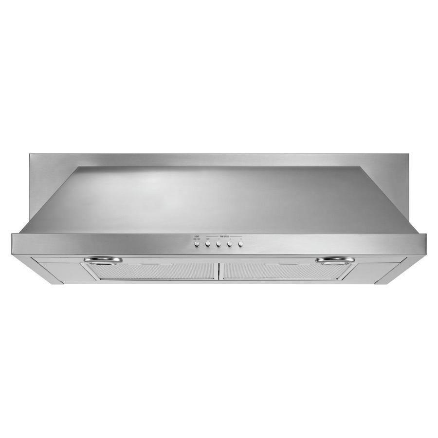 Whirlpool - 35.87 Inch 400 CFM Under Cabinet Range Vent in Stainless - UXT5536AAS