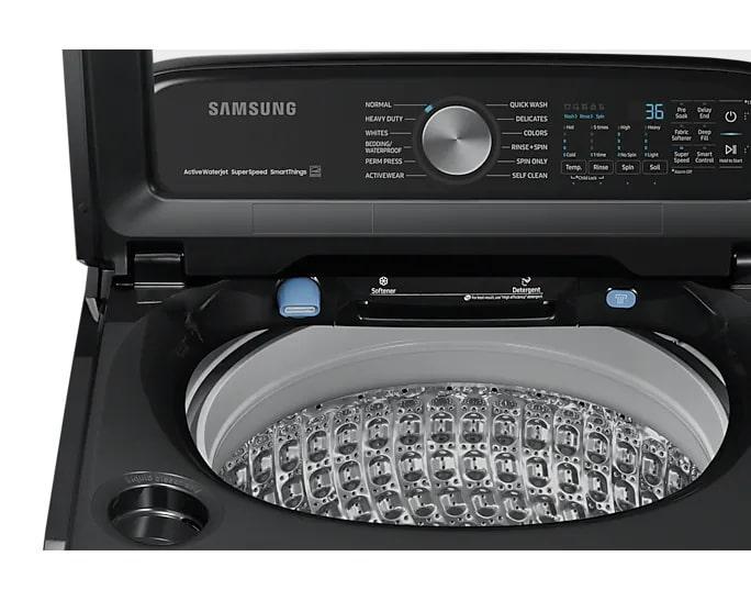 Samsung - 5.8 cu. Ft  Top Load Washer in Black - WA50A5400AV