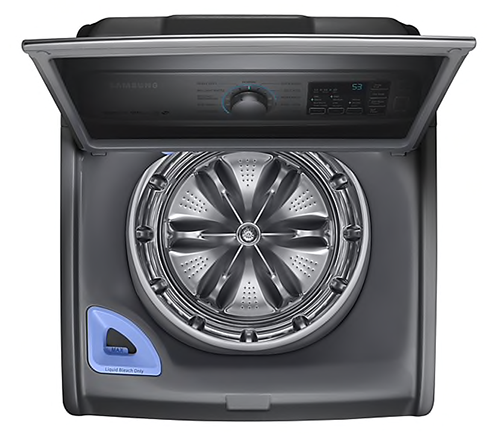 Samsung - 5.8 cu. Ft  Top Load Washer in Platinum - WA50M7450AP