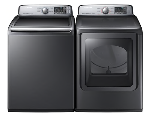 Samsung - 5.8 cu. Ft  Top Load Washer in Platinum - WA50M7450AP