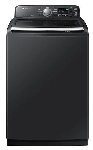 Samsung - 5.8 cu. Ft  Top Load Washer in Black Stainless - WA50T7455AV