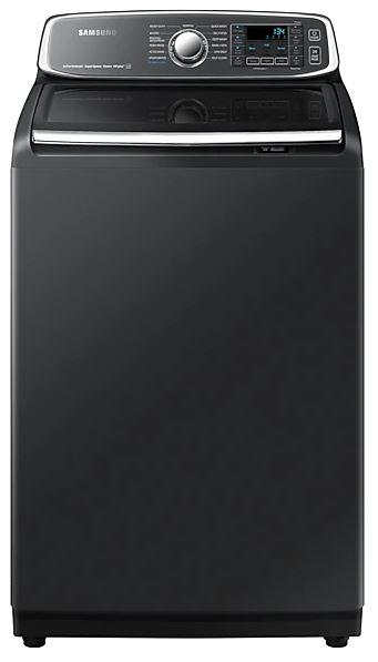 Samsung - 6 cu. Ft  Top Load Washer in Black Stainless - WA52T7650AV