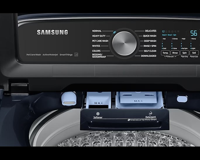 Samsung - 6.1 cu. Ft  Top Load Washer in Blue - WA53CG7155ADA4