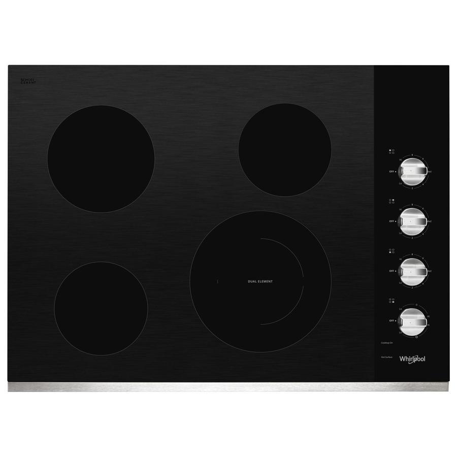Whirlpool - 30.8 inch wide Electric Cooktop in Stainless - WCE55US0HS