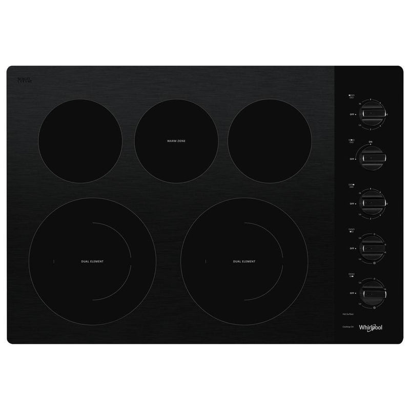 Whirlpool - 30.8125 inch wide Electric Cooktop in Black - WCE77US0HB