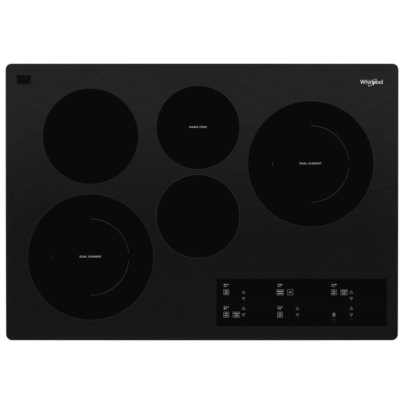Whirlpool - 30.8125 inch wide Electric Cooktop in Black - WCE97US0KB