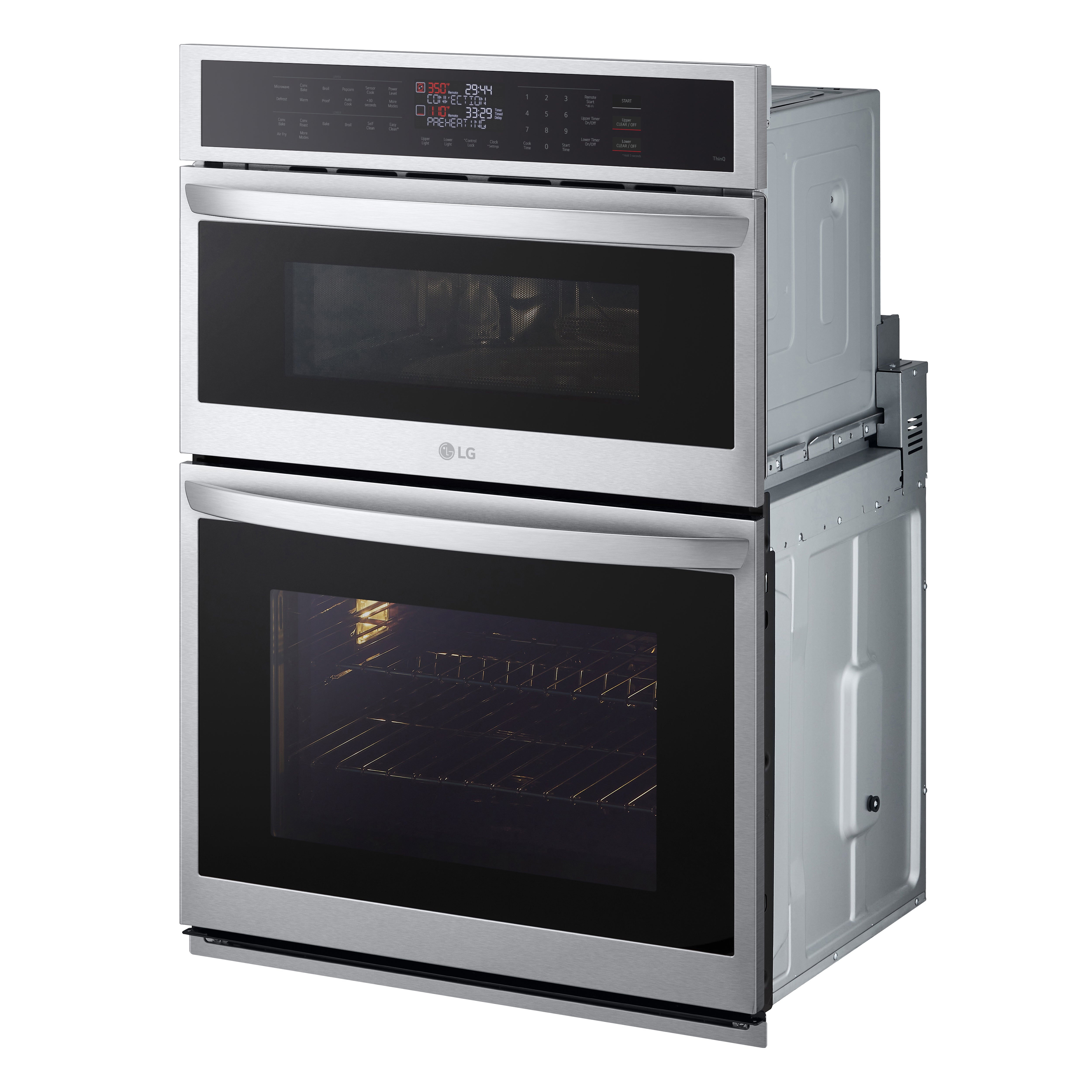 LG - 6.4 cu. ft Combination Wall Oven in Stainless - WCEP6423F