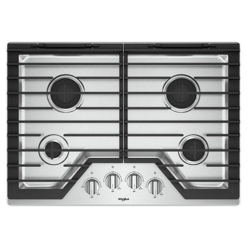 Whirlpool - 30 inch wide Gas Cooktop in Stainless Steel - WCG55US0HS