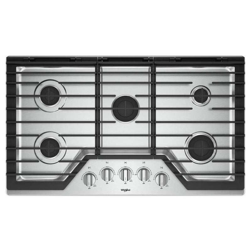Whirlpool - 36 inch wide Gas Cooktop in Stainless - WCG55US6HS