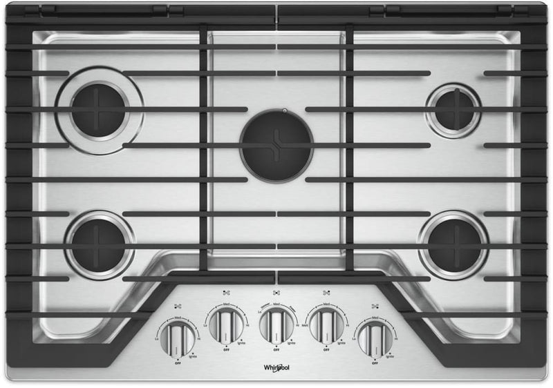 Whirlpool - 30 inch wide Gas Cooktop in Stainless Steel - WCG97US0HS