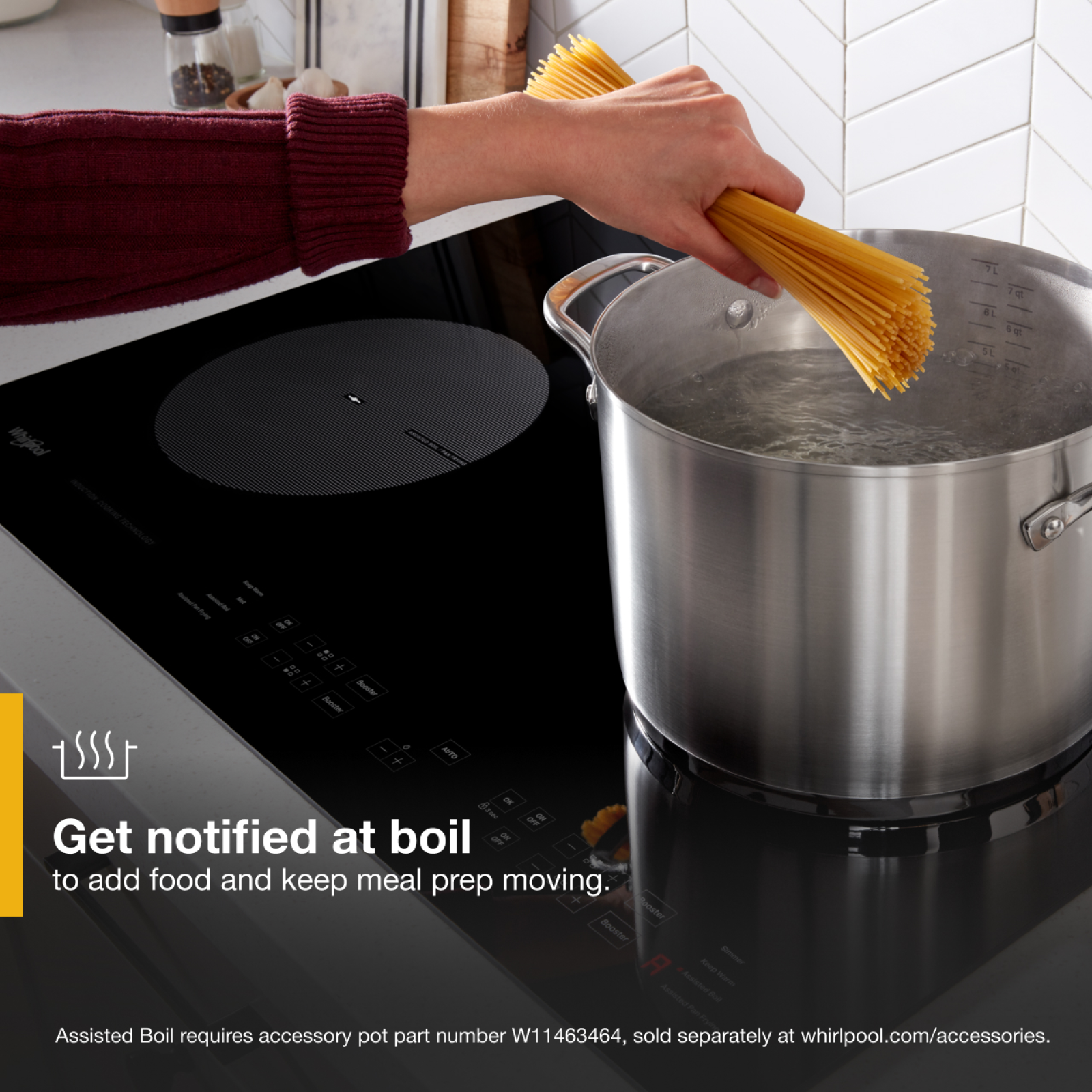 Whirlpool - 30.8125 inch wide Induction Cooktop in Black - WCI55US0JB