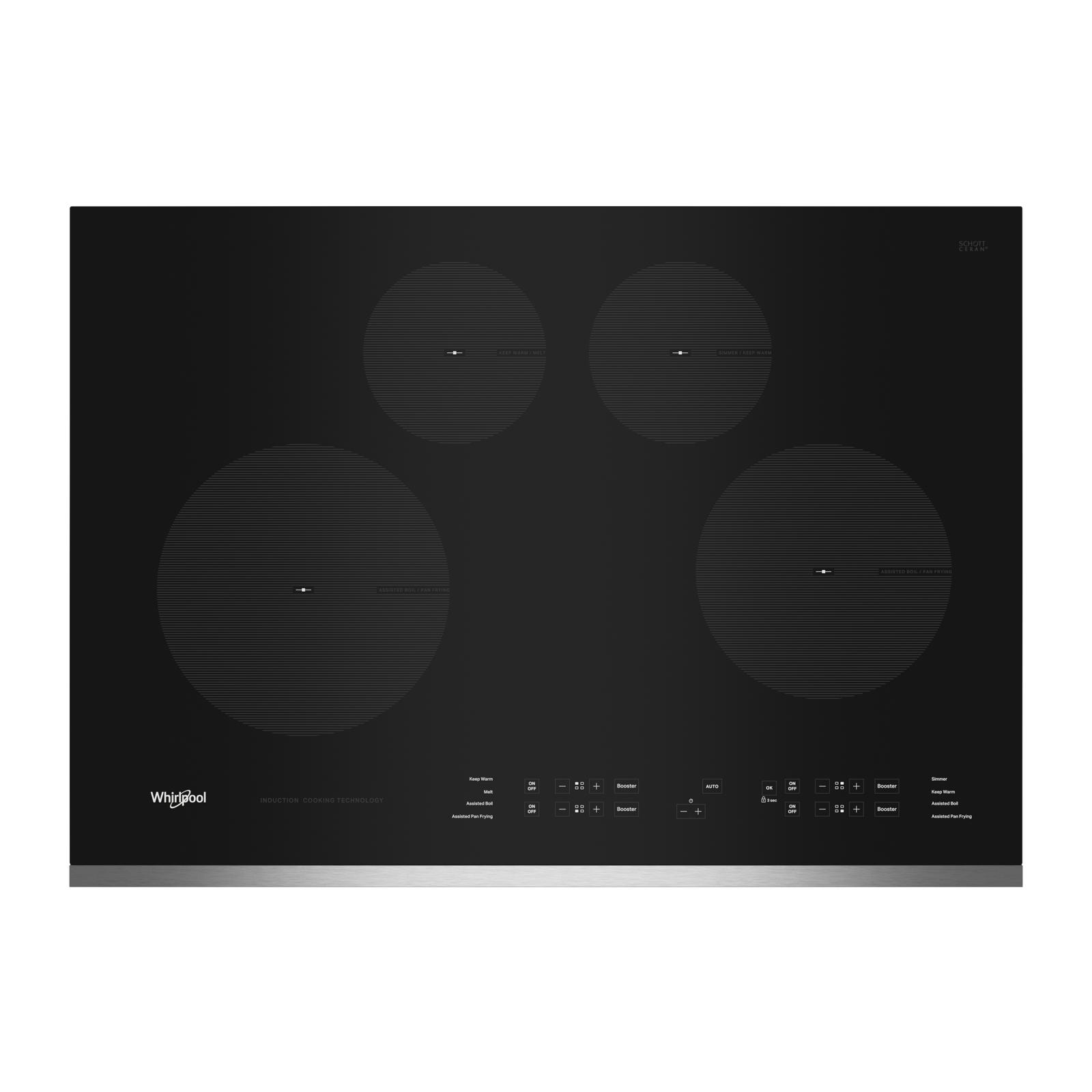 Whirlpool - 30.75 inch wide Induction Cooktop in Black - WCI55US0JS