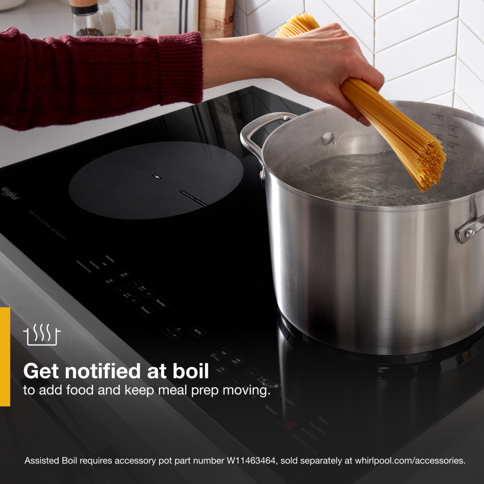 Whirlpool - 30.75 inch wide Induction Cooktop in Black - WCI55US0JS