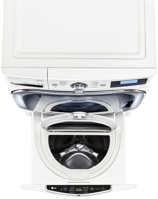 LG - 1.1 cu. Ft  Compact Washer in White - WD100CW