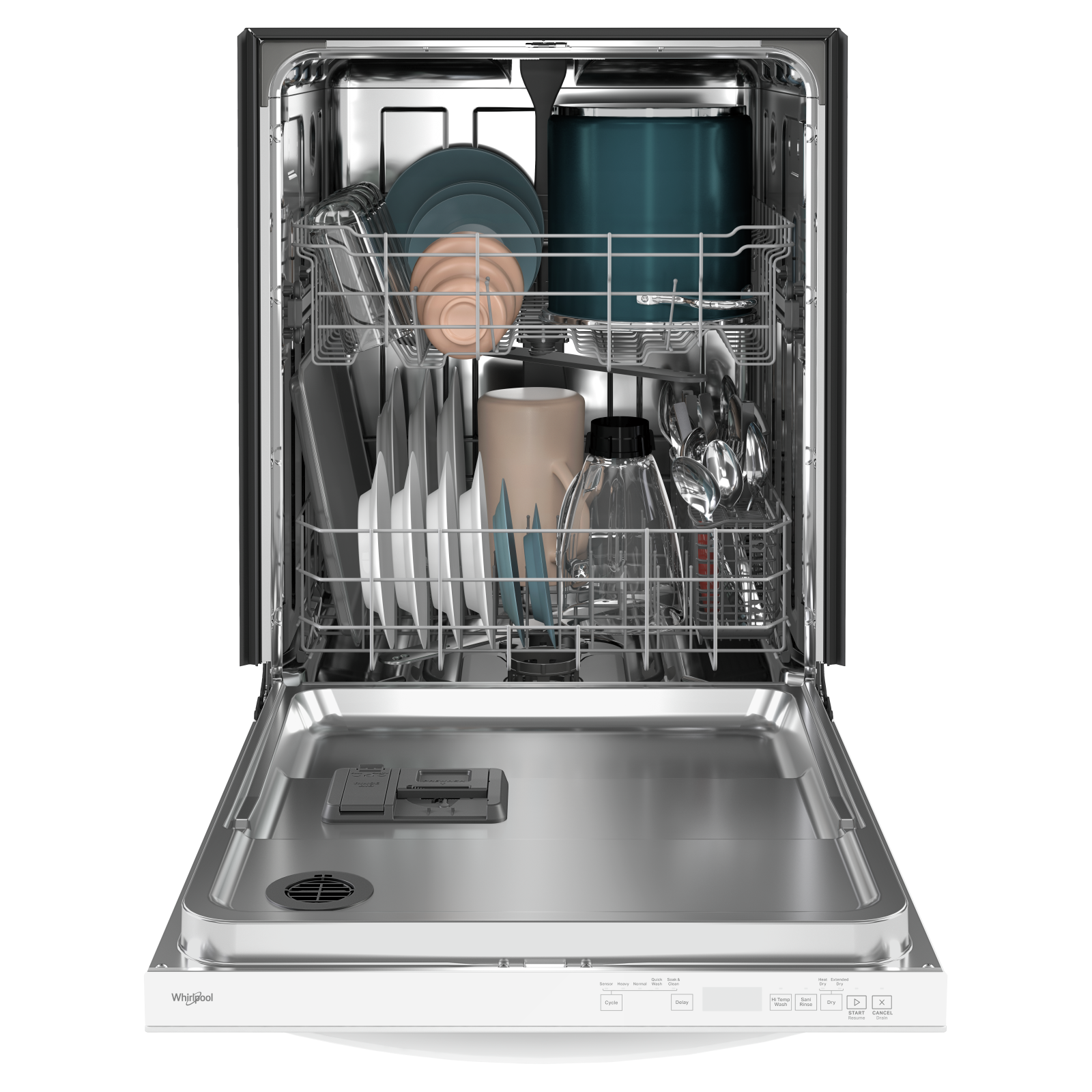 Whirlpool - 50 dBA Built In Dishwasher in White - WDT740SALW