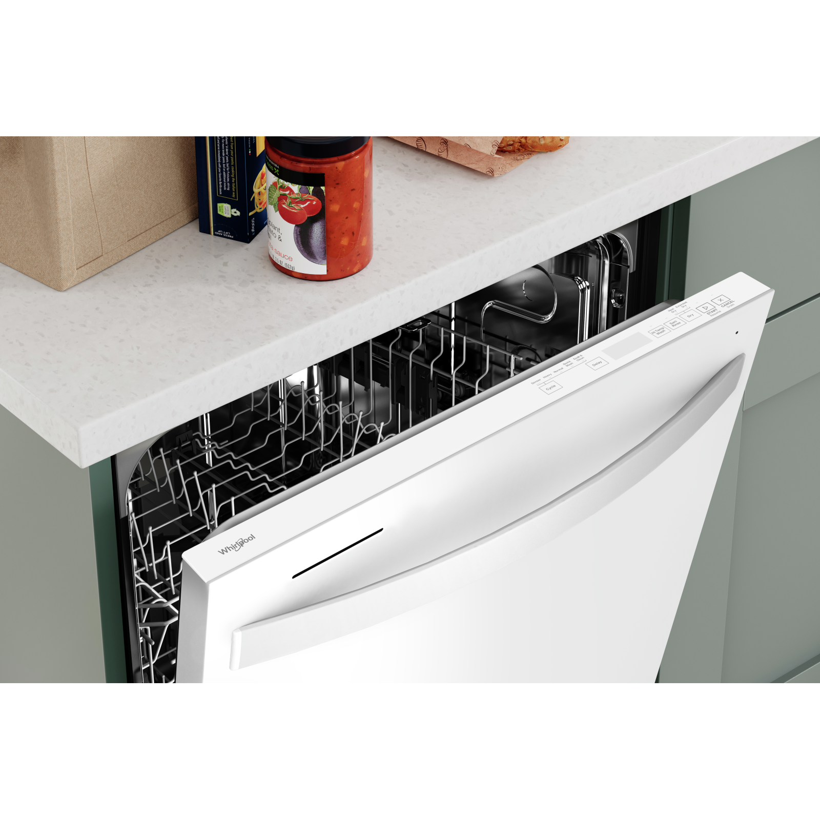 Whirlpool - 50 dBA Built In Dishwasher in White - WDT740SALW