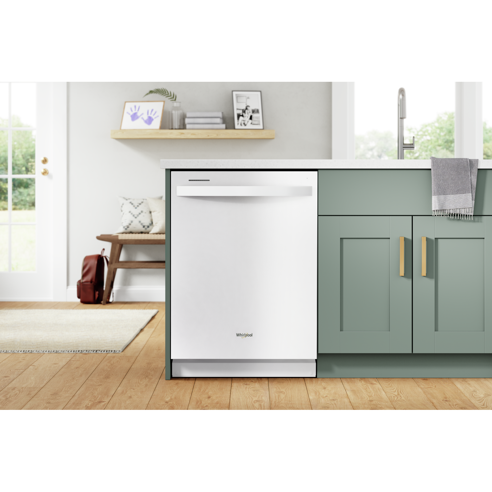 Whirlpool - 50 dBA Built In Dishwasher in White - WDT740SALW