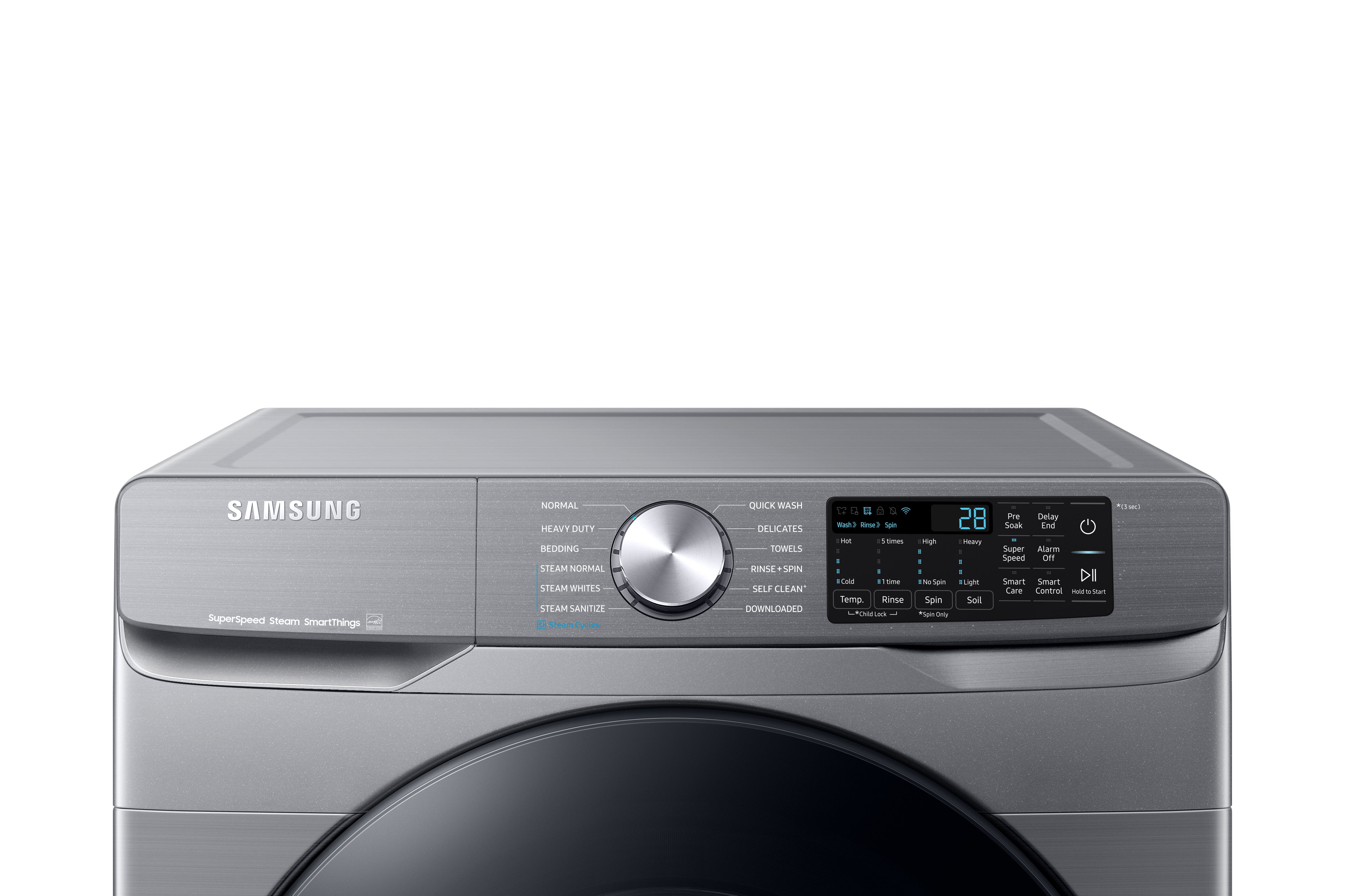 Samsung 5.2 Cu.Ft. Front Load Washer with SuperSpeed and Built-in Wifi - Platinum - WF45B6300AP