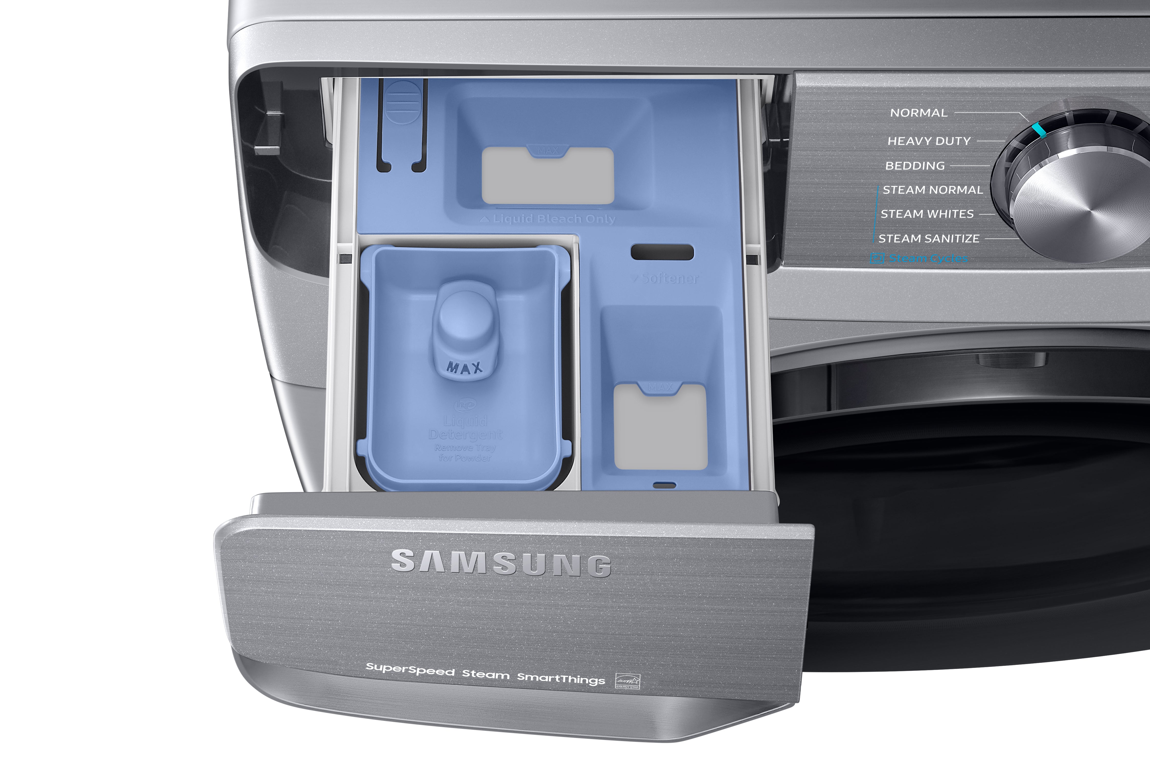 Samsung 5.2 Cu.Ft. Front Load Washer with SuperSpeed and Built-in Wifi - Platinum - WF45B6300AP