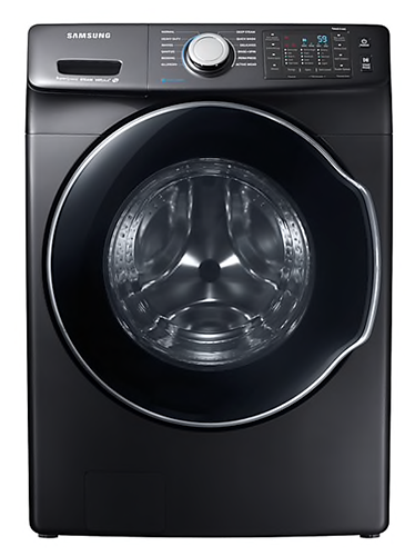 Samsung - 5.2 cu. Ft  Front Load Washer in Black Stainless - WF45N6300AV
