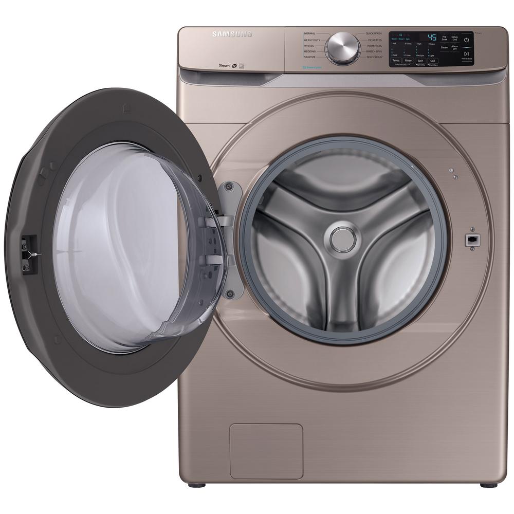 Samsung - 5.2 cu. Ft  Front Load Washer in Champagne - WF45R6100AC