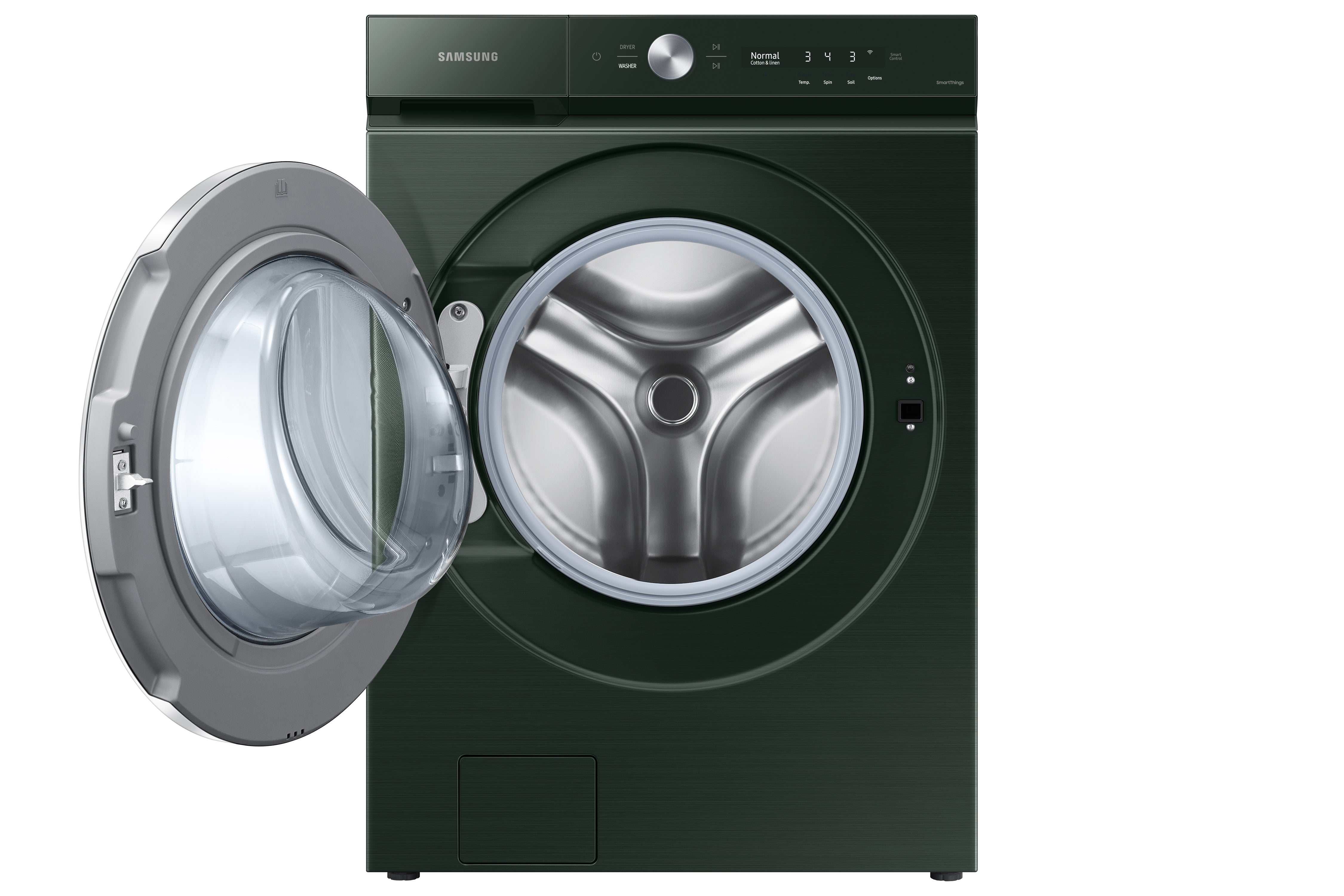 Samsung - 6.1 cu. Ft  Front Load Washer in Green - WF53BB8900AGUS