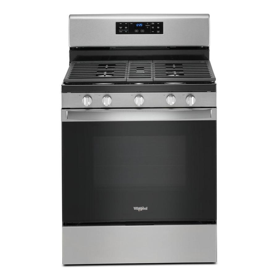 Whirlpool - 5 cu. ft  Gas Range in Stainless - WFG535S0JZ