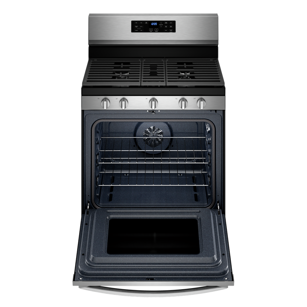 Whirlpool - 5 cu. ft  Gas Range in Stainless - WFG550S0LZ