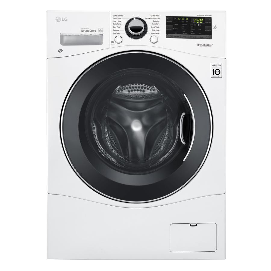 LG - 2.6 cu. Ft  Compact Washer in White - WM1388HW