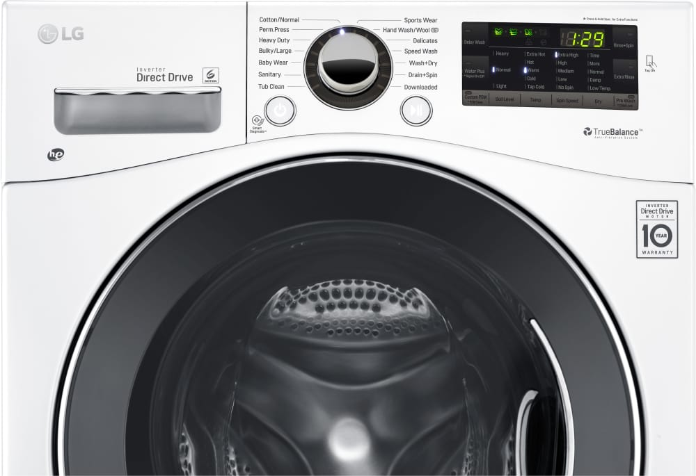LG - 2.6 cu. Ft All-In-One Washer Dryer Combo in White - WM3488HW - WM3488HW