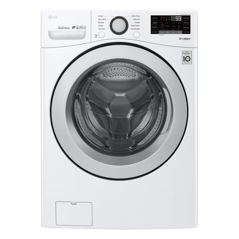 LG - 5.2 cu. Ft  Front Load Washer in White - WM3500CW