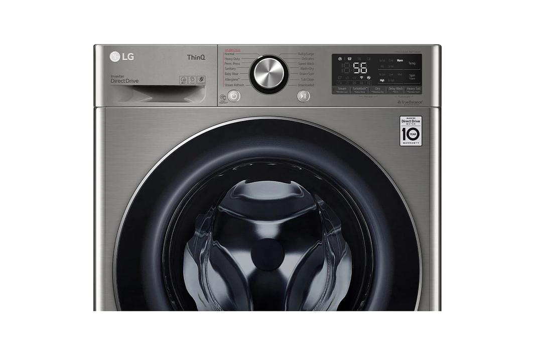 LG - 2.6 cu. Ft  Front Load All-In-One Washer/Dryer Graphite Steel - WM3555HVA