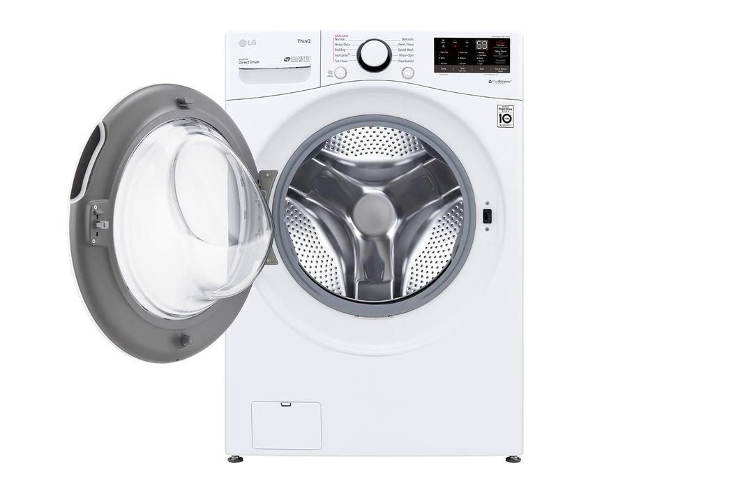 LG - 5.2 cu. Ft  Front Load Washer in White - WM3600HWA