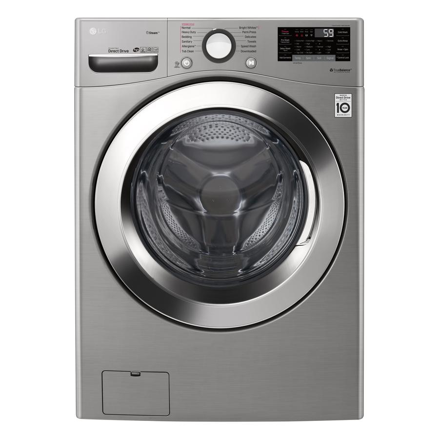 LG - 5.2 cu. Ft  Front Load Washer in Stainless - WM3700HVA
