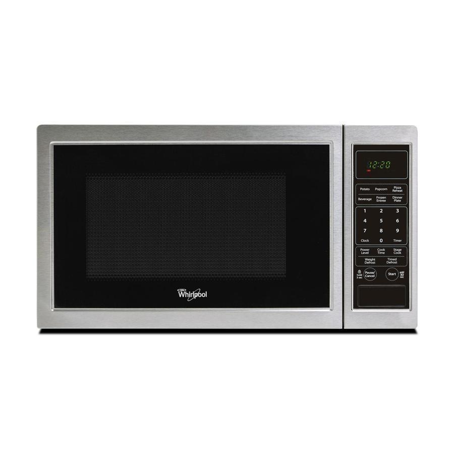 Whirlpool - 0.9 cu. Ft  Counter top Microwave in Black Stainless - WMC11009AS