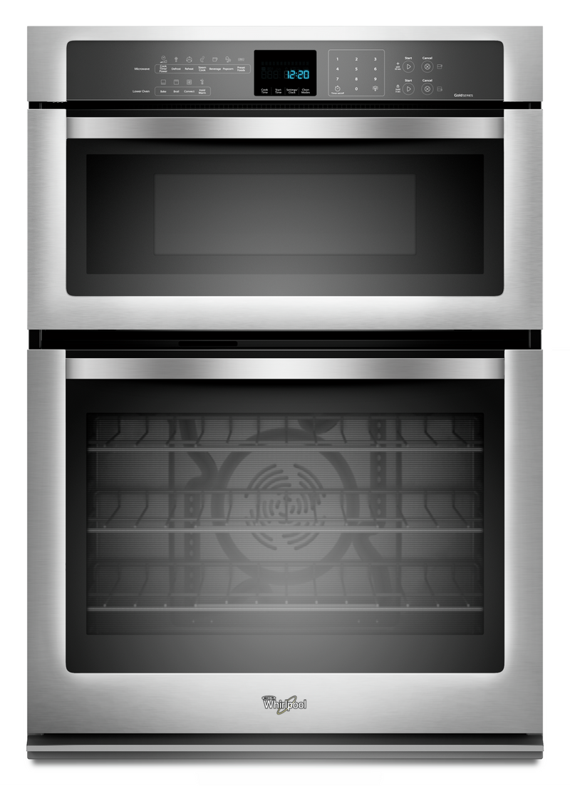 Whirlpool - 5 cu. ft Combination Wall Oven in Stainless - WOC95EC0AS