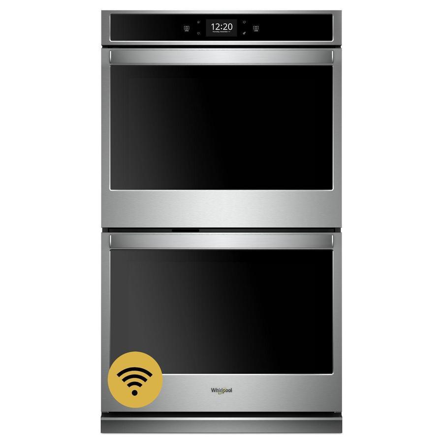 Whirlpool - 10 cu. ft Double Wall Oven in Stainless - WOD77EC0HS