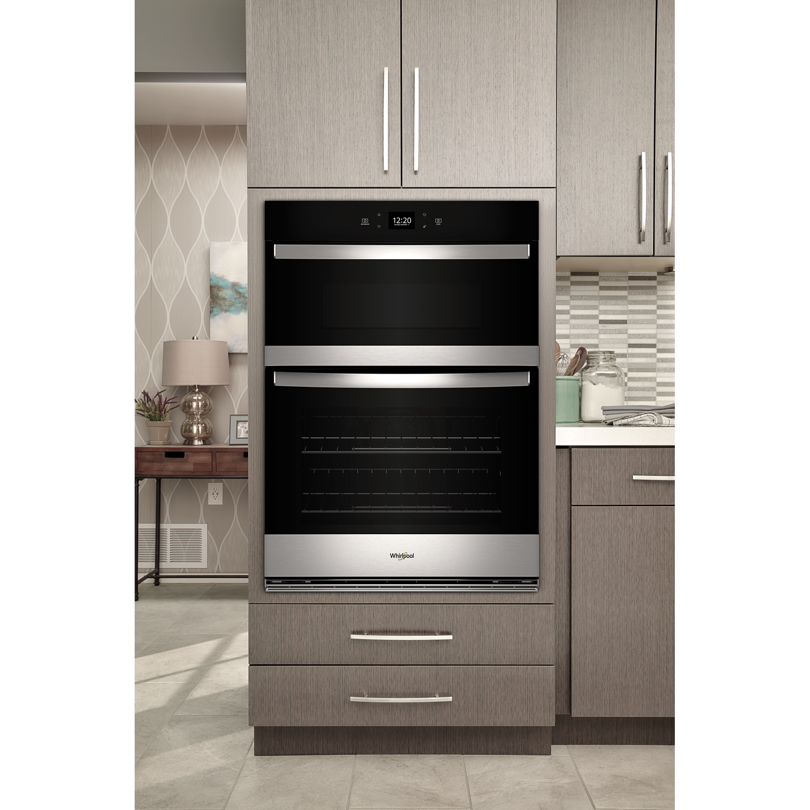 Whirlpool - 6.4 cu. ft Combination Wall Oven in Stainless - WOEC5030LZ