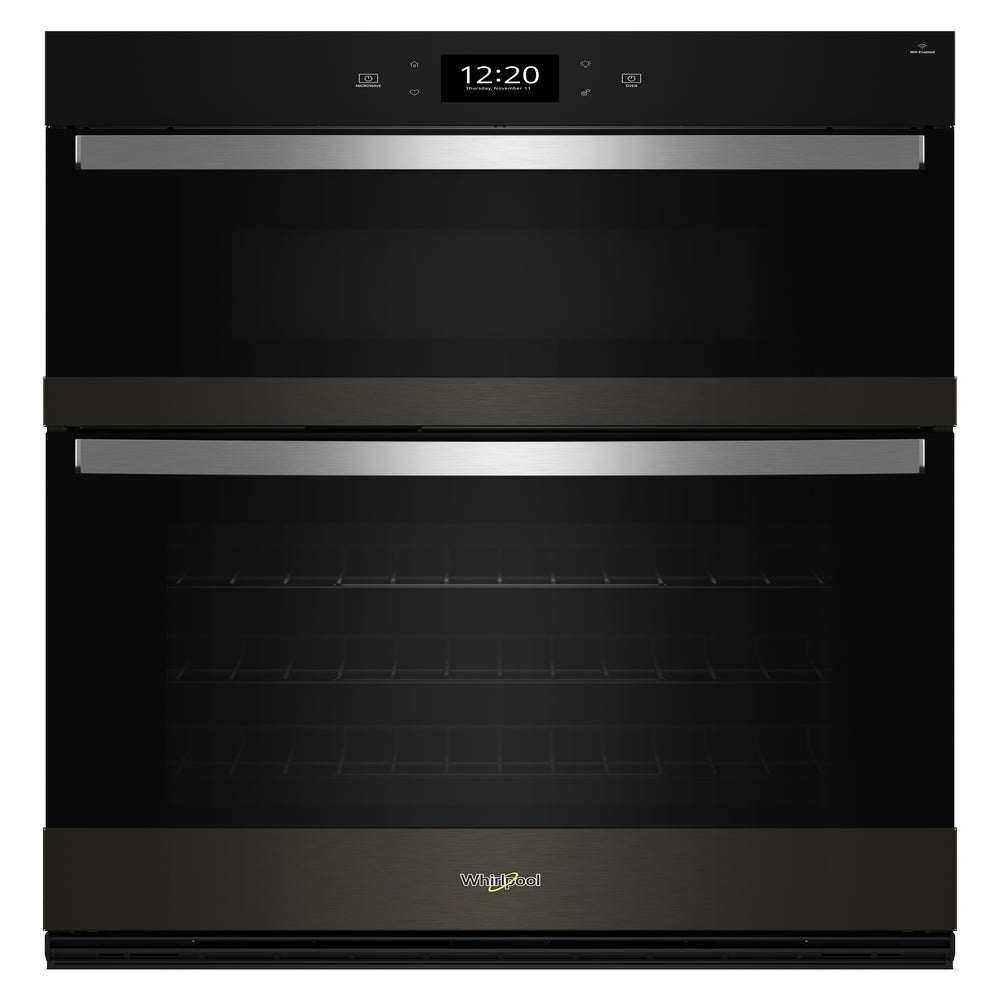 Whirlpool - 6.4 cu. ft Microwave Wall Oven Combo in Black Stainless - WOEC7030PV