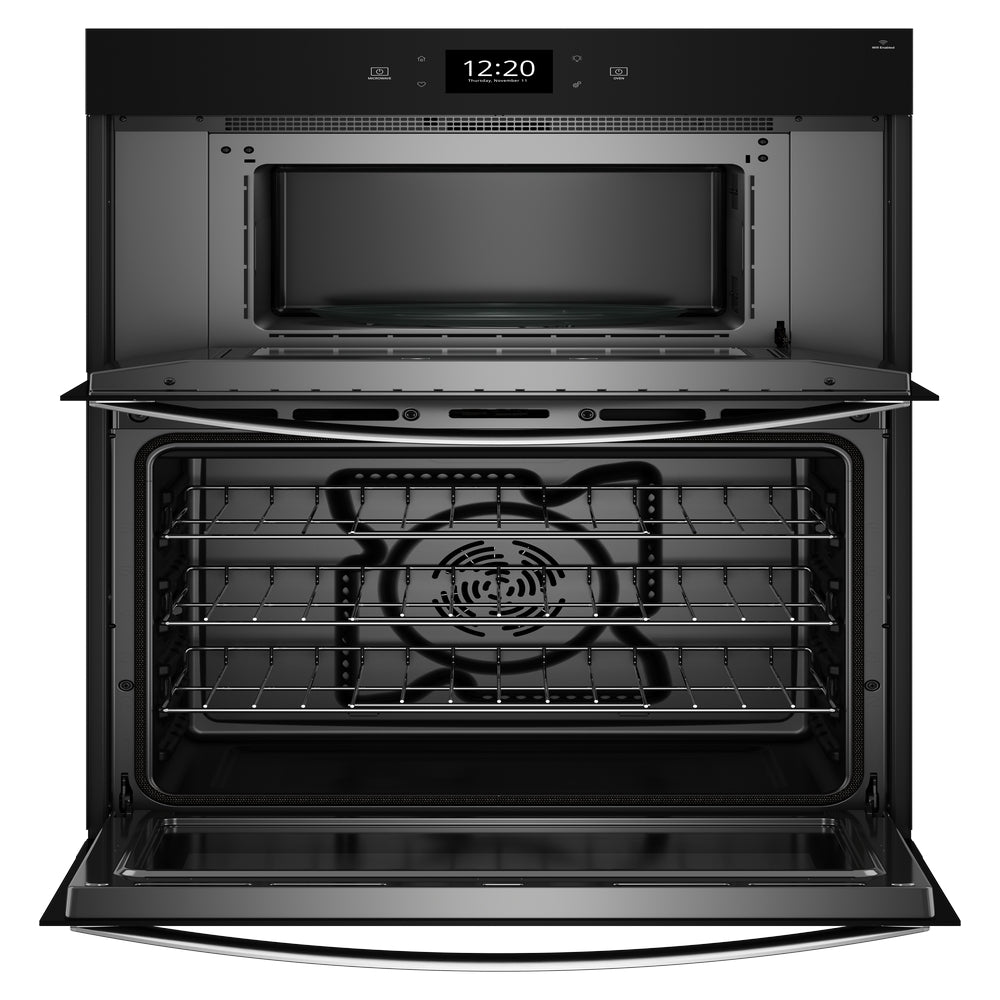 Whirlpool - 6.4 cu. ft Microwave Wall Oven Combo in Black Stainless - WOEC7030PV