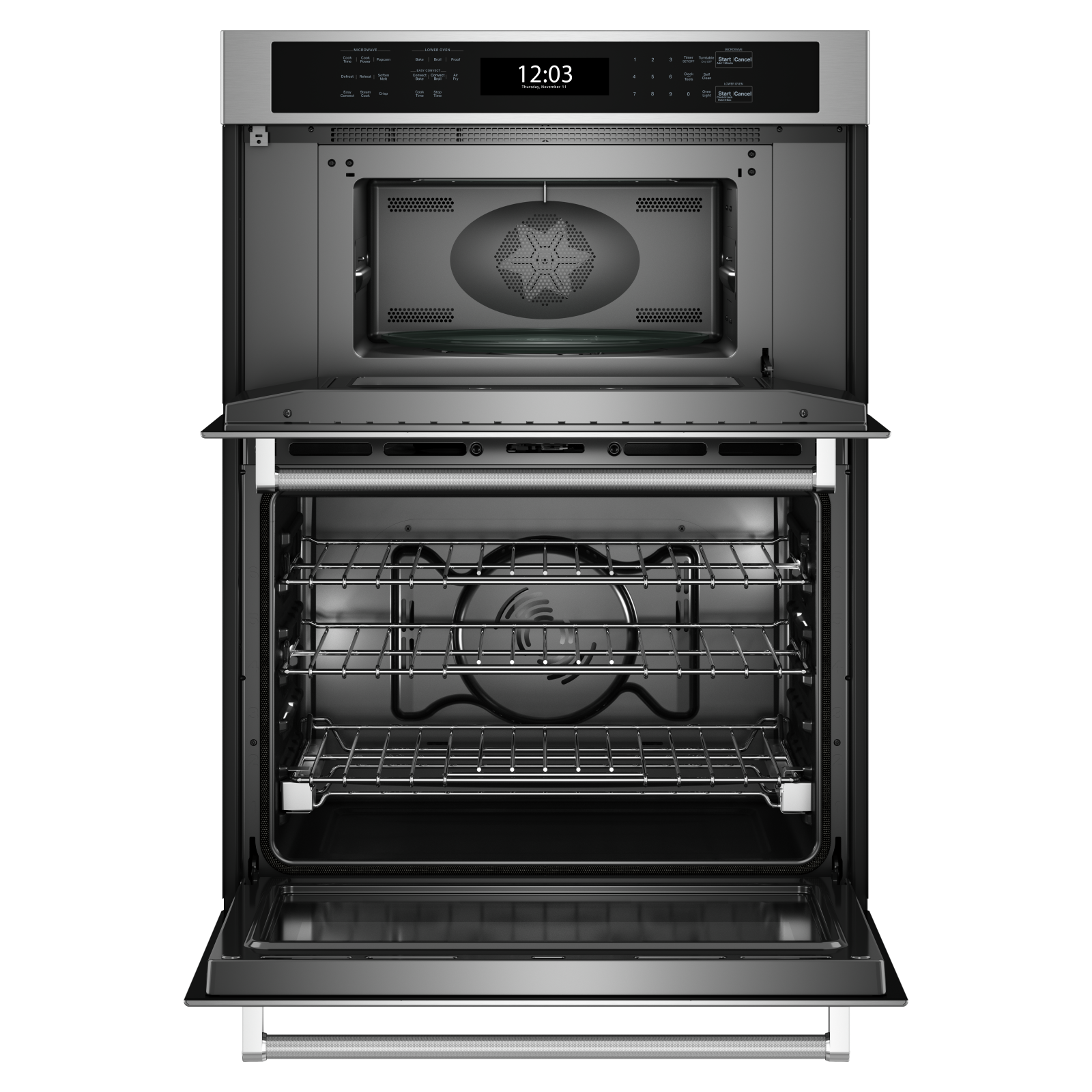 Whirlpool - 6.4 cu. ft Microwave Wall Oven Combo in Stainless - WOEC7030PZ