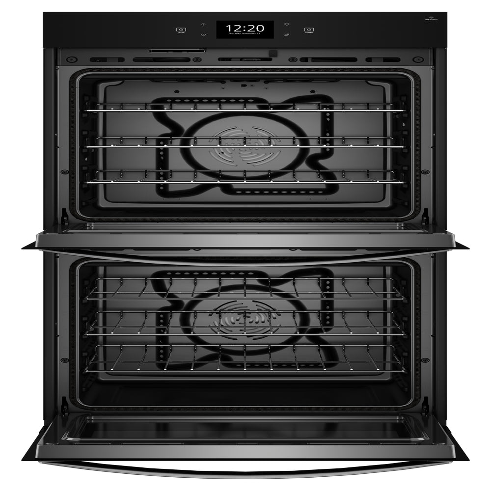 Whirlpool - 10 cu. ft Double Wall Oven in Black Stainless - WOED7030PV