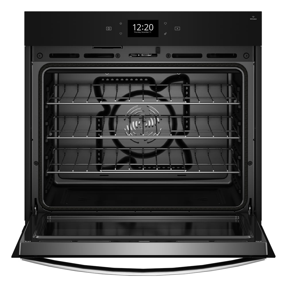 Whirlpool - 5 cu. ft Single Wall Oven in Black Stainless - WOES7030PV