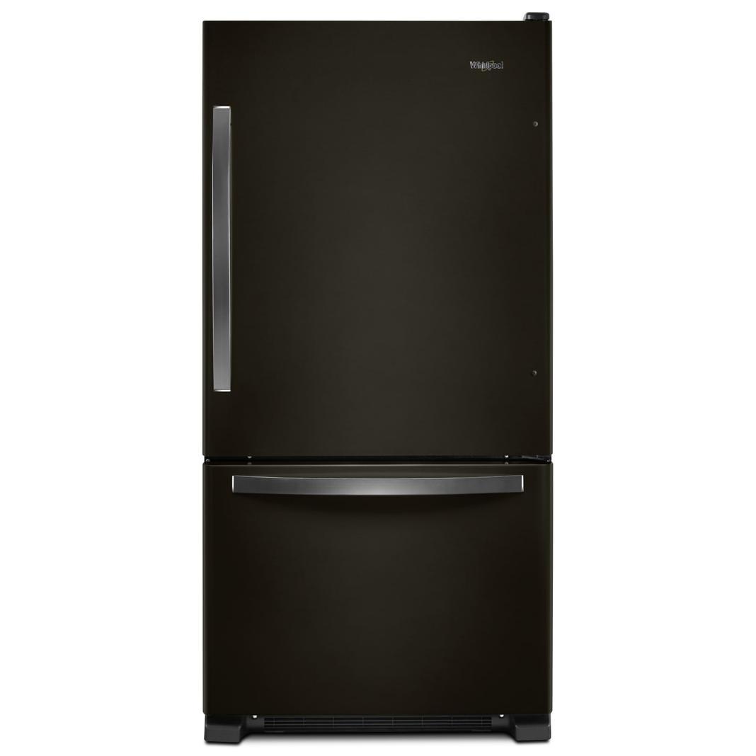 Whirlpool - 32.6 Inch 22.07 cu. ft Bottom Mount Refrigerator in Black Stainless - WRB322DMHV